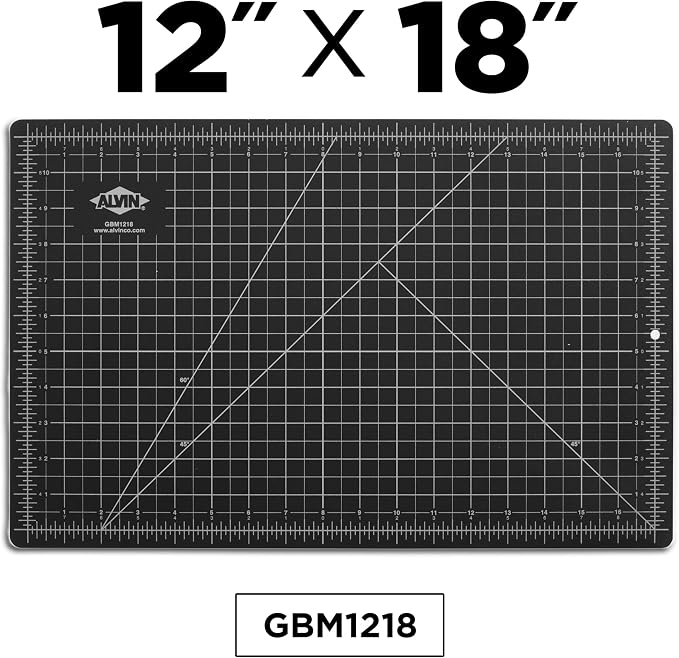 ALVIN GBM Self-Healing Cutting Mat 12 x 18 inch | Double-Sided Green/Black | - Image 2
