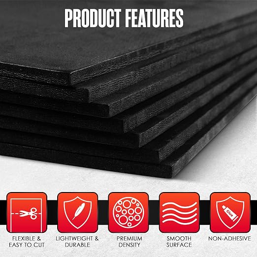 Foam Sheets for CraFts, EVA Foam, 6mm Thick, 20 Pack, 9 x 12 Inch | Houseables - Image 2