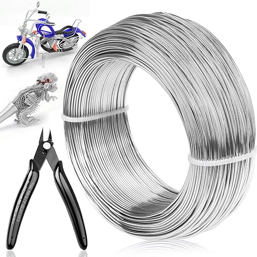 18 Gauge Aluminum Craft Wire Jewelry Making, 328 FT Metal Wire Armature by Cruzix