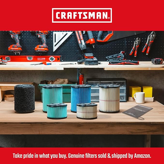 CRAFTSMAN CMXZVBE38755 Genuine 5-20 Gal. General Purpose Wet Dry Vac Filter | - Image 5