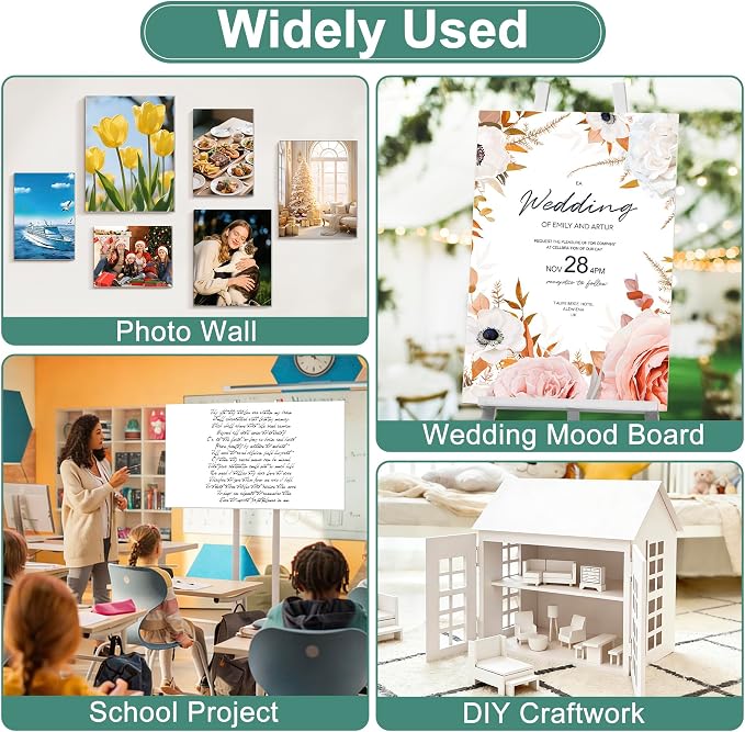 MYFAMIREA 12 Pack White Foam Board 24" x 36", 3/16" Thick Board Poster - Image 4