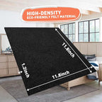 12" x 12" x 1/8" Thickness Adhesive Black Felt Sheets Sticky Felt Fabric Pads - Image 2