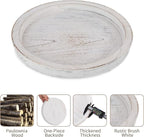 Hanobe Wooden Tray for Coffee Table: Candle Holder Plate Round Decorative - Image 4