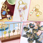 Gold Keychain Rings for Craft, Paxcoo 100pcs Keychain Hardware Kit Includes - Image 3