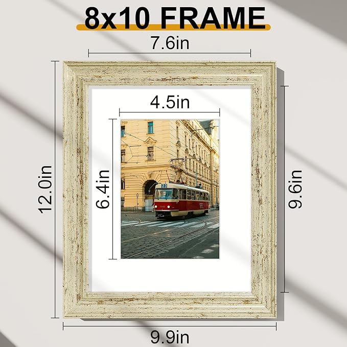 Vittanly 8x10 Picture Frames Set of 2, Ornate Vintage Photo Frame - Image 2