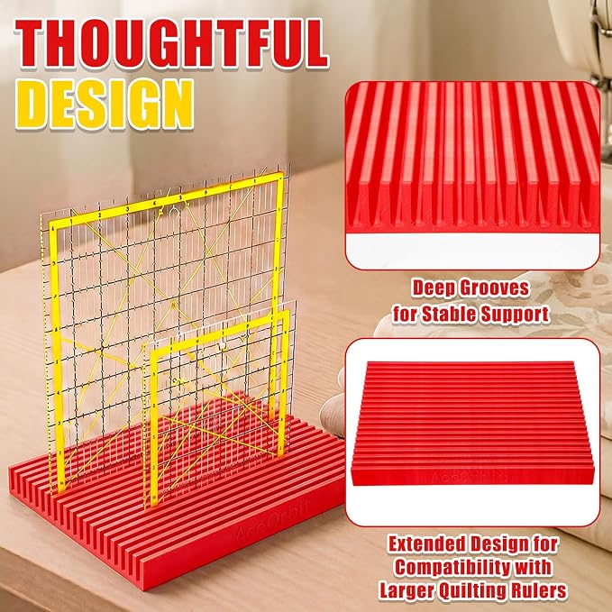 AceOrbit 10 Inch Large-Sized Quilting Rulers Holder, Desktop 20 Slot Ruler - Image 4