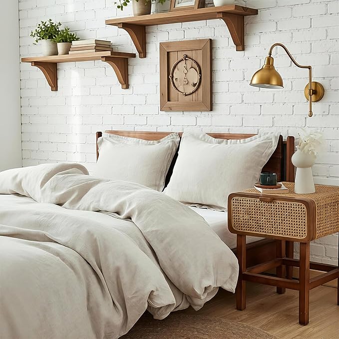 Simple&Opulence 100% Linen Duvet Cover Set 2pcs Basic Style Natural French by SimpleOpulence