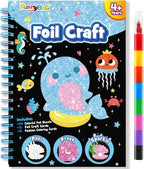 FUNNYB&G Foil Art Craft Kit for Kids 4-10 Years Old: Mess-Free & No-Glue by FUNNYBG