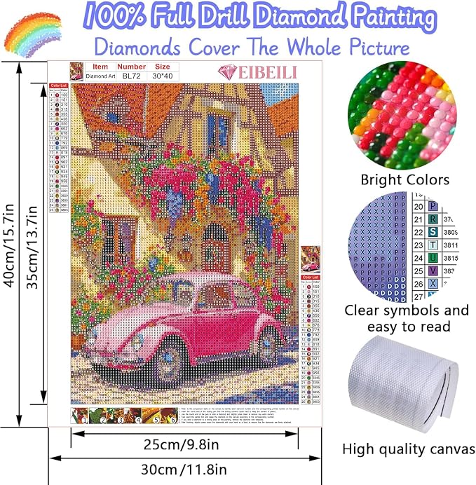 EIBEILI Diamond Painting Kits for Adults DIY 5D Diamond Art Paint - Image 2