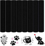 HTVSTD Black Flock HTV Heat Transfer Vinyl 8pcs 12×10in Iron on Vinyl | by CraftingEveryday
