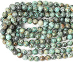35PCS 10mm Natural African Turquoise Stone Gemstone Round Loose Beads - Image 3