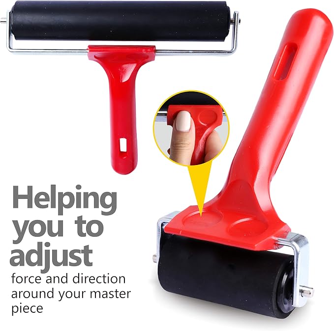 UCEC Brayer Roller, Durable Hard Rubber Roller Brayers, Brayer Rollers - Image 3