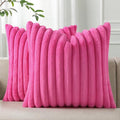 Pallene Faux Fur Plush Throw Pillow Covers 26x26 Set of 2, Luxury Soft Fluffy by PALLENE