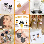SANNIX 110Pcs 55 Pairs Halloween Charms Gold Enamel Jewelry Pendants - Image 5