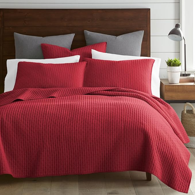 Levtex Home Cross Stitch Reversible King/Cal King Quilt Set - Image 2