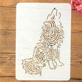 TIAMECH A4 Reusable Mandala Wolf Stencil by TIAMECH