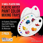 U.S. Art Supply 10" x 13.5" Clear Oval Acrylic Painting Palette - Image 2