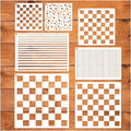 Checkerboard Stencils for Painting on Wood 11.8 Inch Reusable Canvas Checks by Yhslmh
