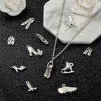DanLingJewelry 120Pcs 12 Styles Tibetan Style High Heel Shoe Charms Boot Ballet - Image 5
