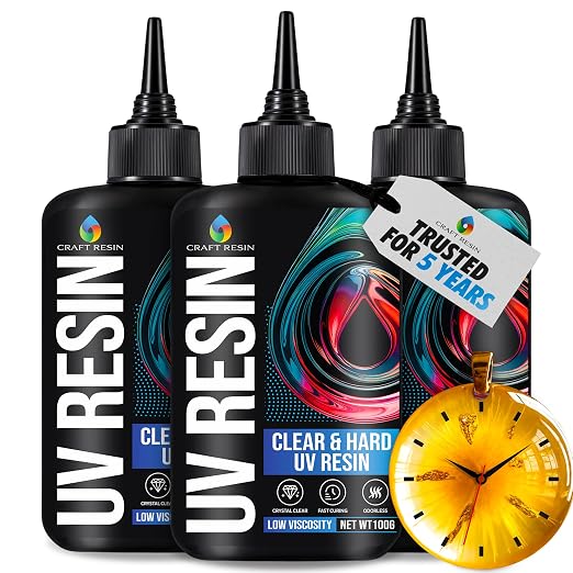 CRAFT RESIN 300g UV Resin Kit Hard Type Low Viscosity – Crystal Clear and by CraftResin