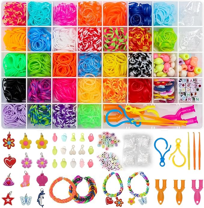 3000+ Rubber Band Bracelet Kit, Colorful Loom Bracelet Making Kit by Unknown