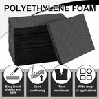 Frienda 4 Pcs 12" x 8" x 2" Polyethylene Foam Sheet Thick Black Packing Foam - Image 4