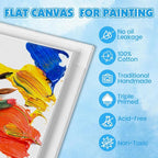 ESRICH Long Canvas for Painting, 8 Pack 4x12 Canvas Boards for Painting Cotton - Image 3