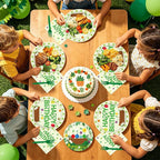 96 Pcs Plant Gaming Birthday Party Decoration Cartoon Wildflowers Plates and - Image 7