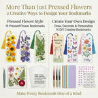 Pressed Flower Bookmark Kit, Make Your Own Clear Dried Flower Bookmarks DIY - Image 4