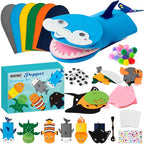 WATINC 6Pcs Hand Puppet Making Kit, Art Craft Felt Sock Puppet Toys, Creative by WATINC