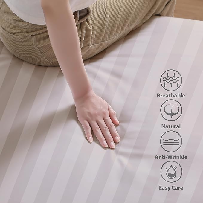 100% Egyptian Cotton Fitted Sheet Queen Size, 600 Thread Count, Single Fitted - Image 2