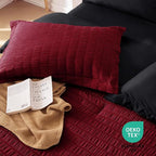 MUXHOMO 5 Pieces Twin XL Comforter Set, Seersucker Bed in a Bag Twin XL Size - Image 9