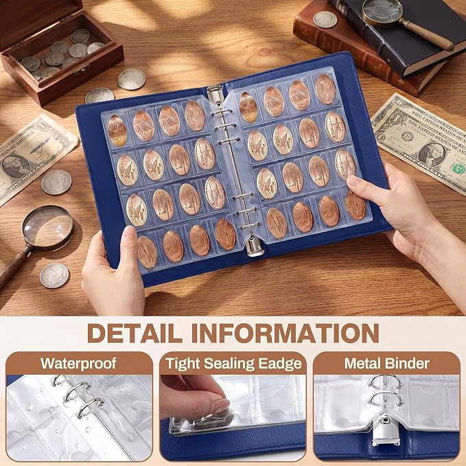 TaoBary Pressed Penny Book Holds 320 or 288 Coins, Pressed Penny Collection - Image 3