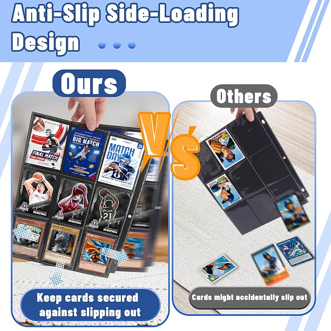 3600 Pockets Trading Card Binder Sleeves, Baseball Card Sleeves Fit - Image 3