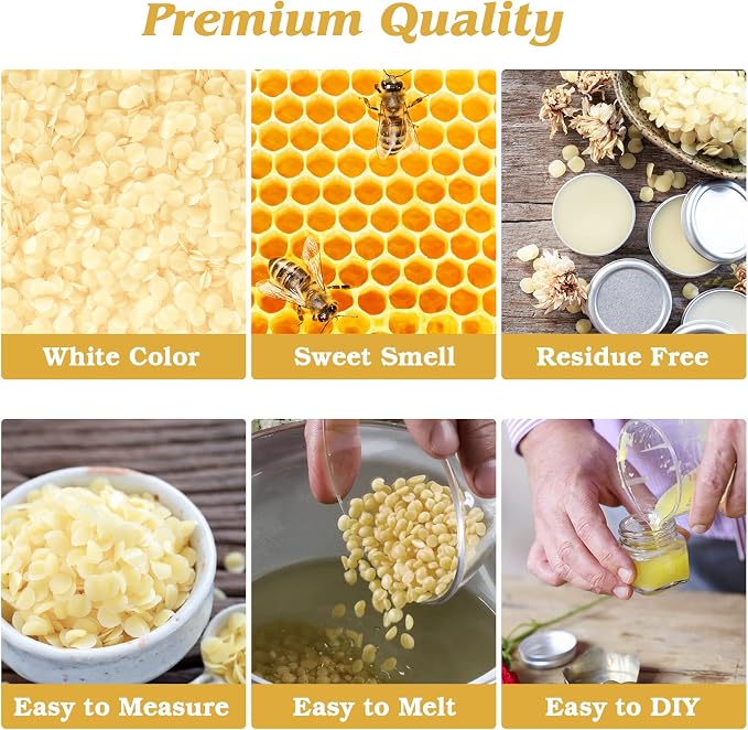 Beeswax Pellets 5LB Beeswax Triple Filtered Beeswax Pastilles - Image 3