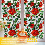 Bloss Rose Stained Glass Windows Film 17x78.7Inch 3D Flower Privacy Window Film - Image 5
