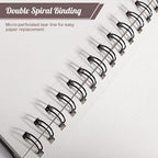 2 Pack Sketch Book 8.5×11 inch, Spiral Sketch Pad 50 Sheets Each, Acid-Free - Image 4