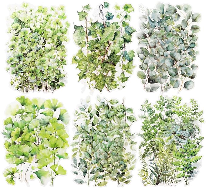 120 Pcs Botanical Leaf PET Stickers by Auriicleaf