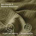 100% Cotton Muslin Blanket Twin 66" x 90", Breathable and Lightweight Twin - Image 3