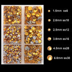 4000Pcs Mixed Size Hot Fix Round Crystals Gems Glass Stones Hotfix Flat Back - Image 3