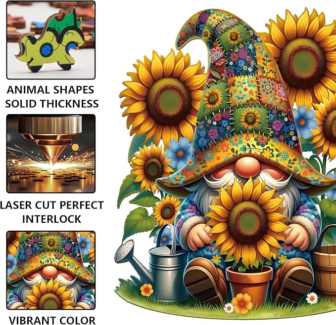 200pcs Wooden Puzzles for Adults Unique Animal Shaped Pieces | Colorful Funny - Image 3
