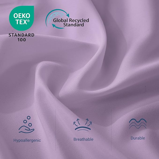 Queen Flat Sheet Only, 1 Pack Top Bed Sheets, Soft Breathable Brushed - Image 2