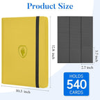 Premium 9 Pocket Card Binder for 540 Cards, Fabmaker PU Cover Trading Card - Image 6