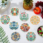 8PCS Flowers Diamond Art Coasters Kits, Diamond Painting Coasters - Image 6