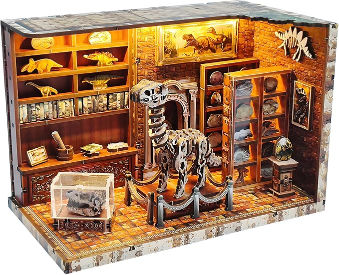 3D Wooden Puzzles for Adults, DIY Miniature Dollhouse, Book Nook Kit, Built-in by ANTREATU