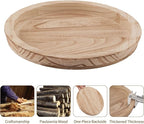 Hanobe Wooden Decortaive Coffee Table Tray, Round Candle Holder Centerpiece | - Image 6