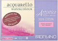 Fabriano Artistico Extra White Watercolor Block, 140 lb./300 GSM, Hot Press by Fabriano