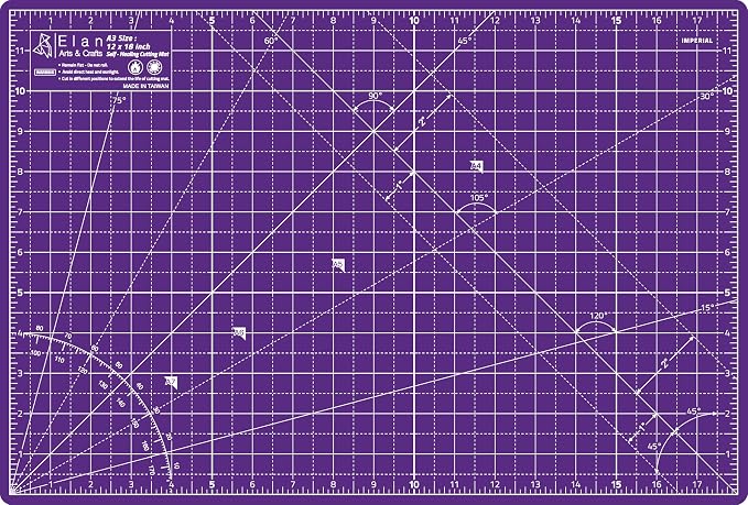 Elan Cutting Mat A3 Pink & Purple, Self Healing Cutting Mat 12x18 Inch - Image 2