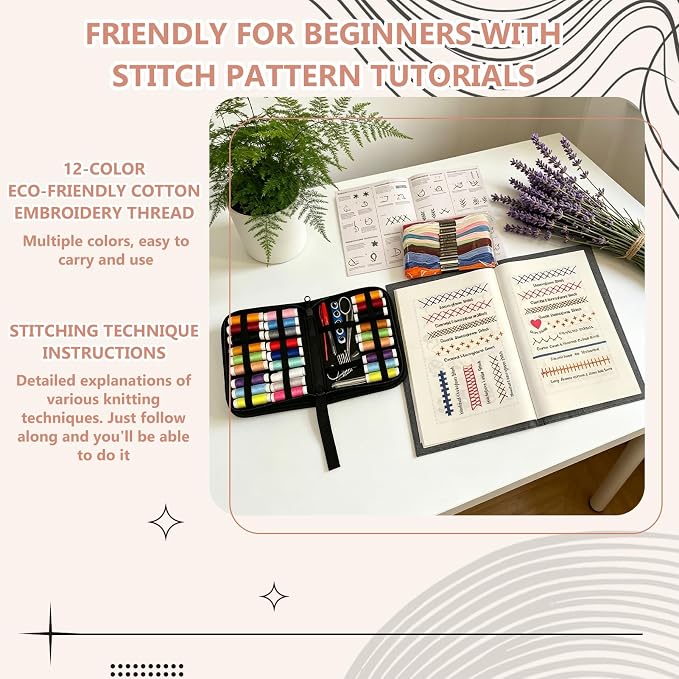EVOCKAY 2026 Embroidery Stitch Book Kit - Image 3