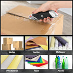 DIYSELF 10Pack Box Cutter, Rubber Handle Utility Knife, Box Cutter Retractable - Image 2